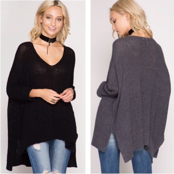 Timeless!! Amazing Cozy Knit Hi-Low Netted Sweater - Picture 4 of 4